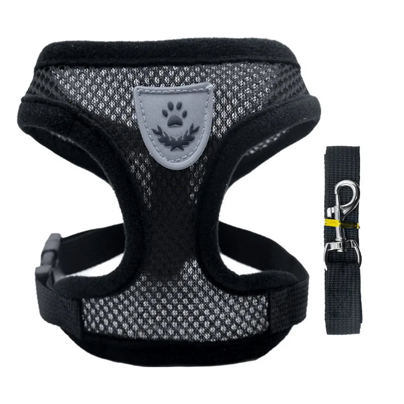 Cat Harness Vest Walking Leash For Puppy dog Collar Polyester Adjustable Mesh Dog Harness For Small Medium Pet Accessories
