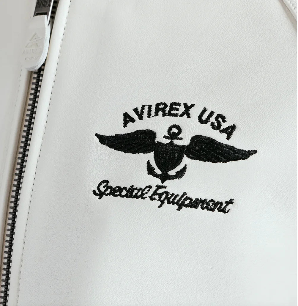 Avirex STADIUM JACKET varsity jacket in 100% antique European lamb leather Men's Spring 2025 New Leather Baseball Jersey coats
