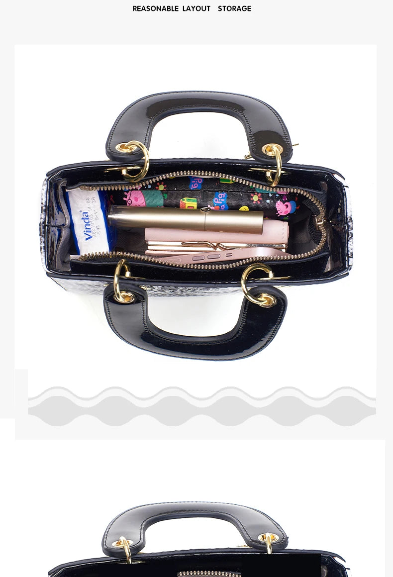 Fashion gradient high-grade alligator print women's handbag, texture all matching travel single shoulder crossbody bag
