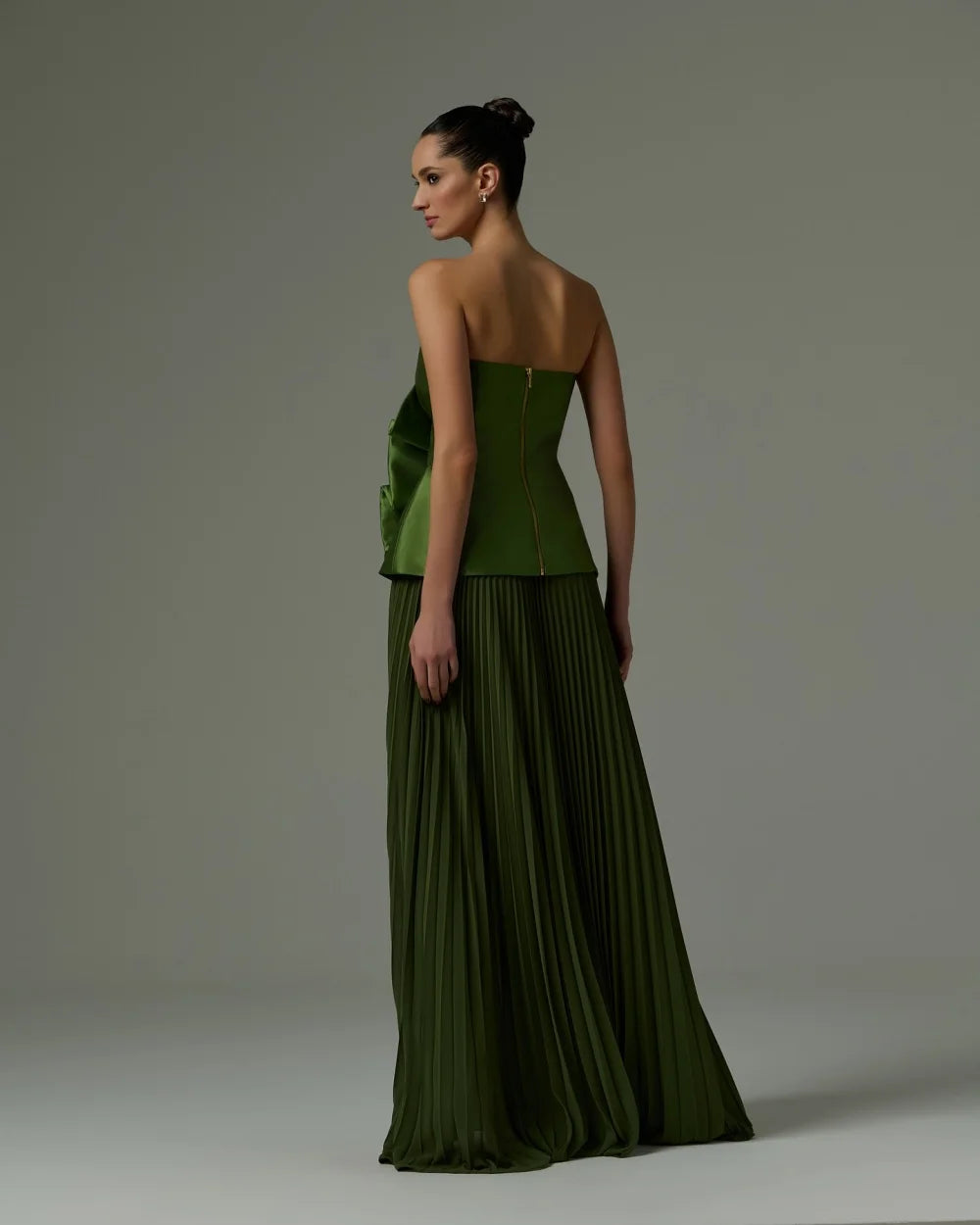 Mila Strapless 3D Flower Corset Pleated Prom Dresses Sleeveless Chic Evening Dresses Floor-Length Customized Party Dresses 2025