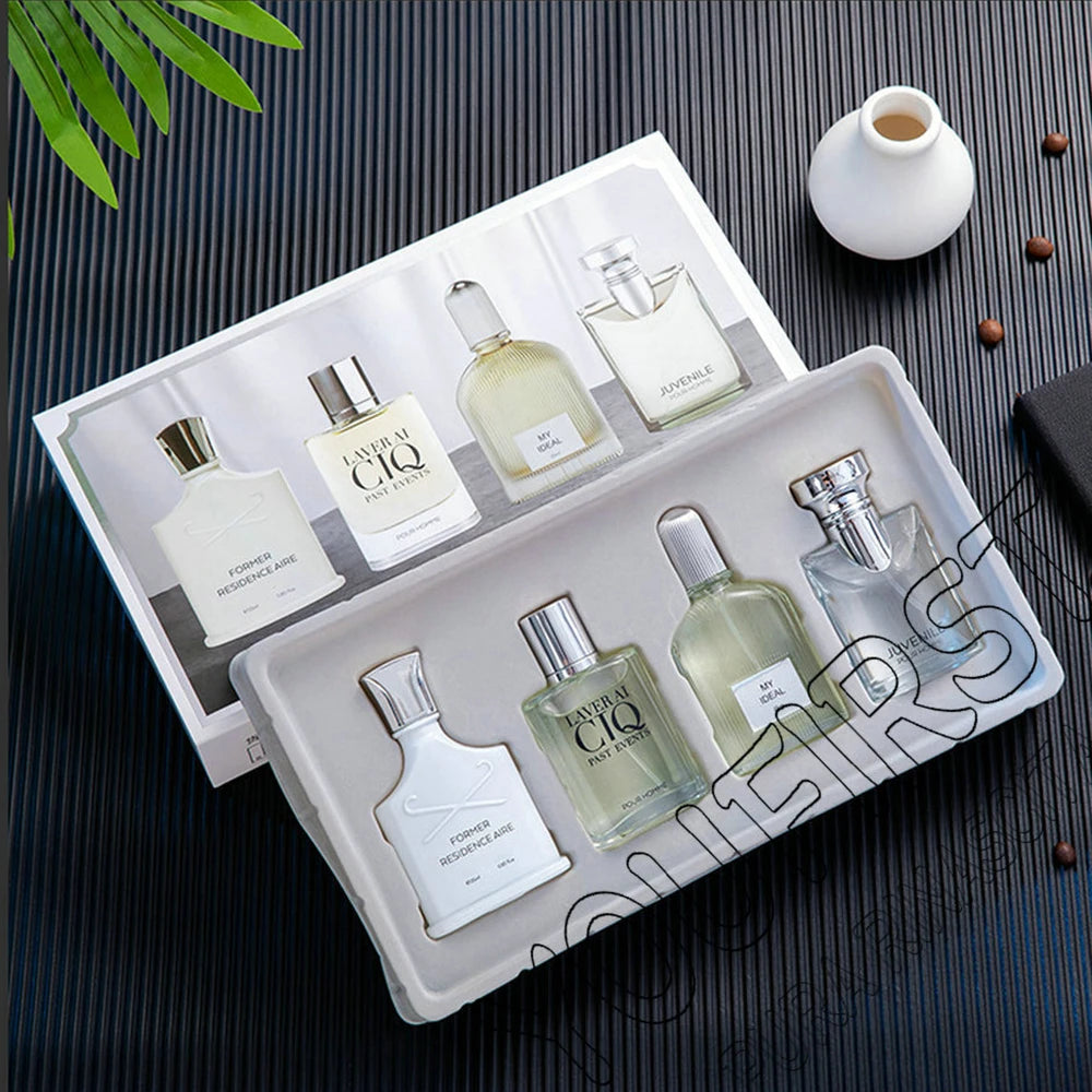 Brand Men Perfume 100ml Gift Box Four Piece Set Lasting Fragrance Body Spray Fresh Plant Floral Scent Pheromone Parfums Homme