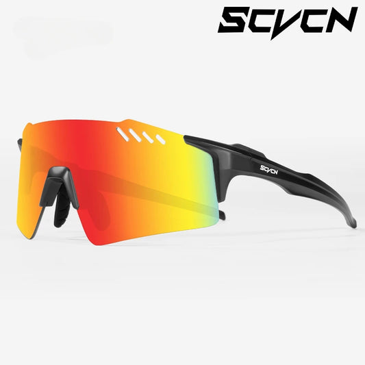 SCVCN Fashion Rimless Cycling Glasss Outdoor Sports Running Drving Sunglasses for Men Fishing Goggles Mtb Bicycle Eyewear 1 Lens