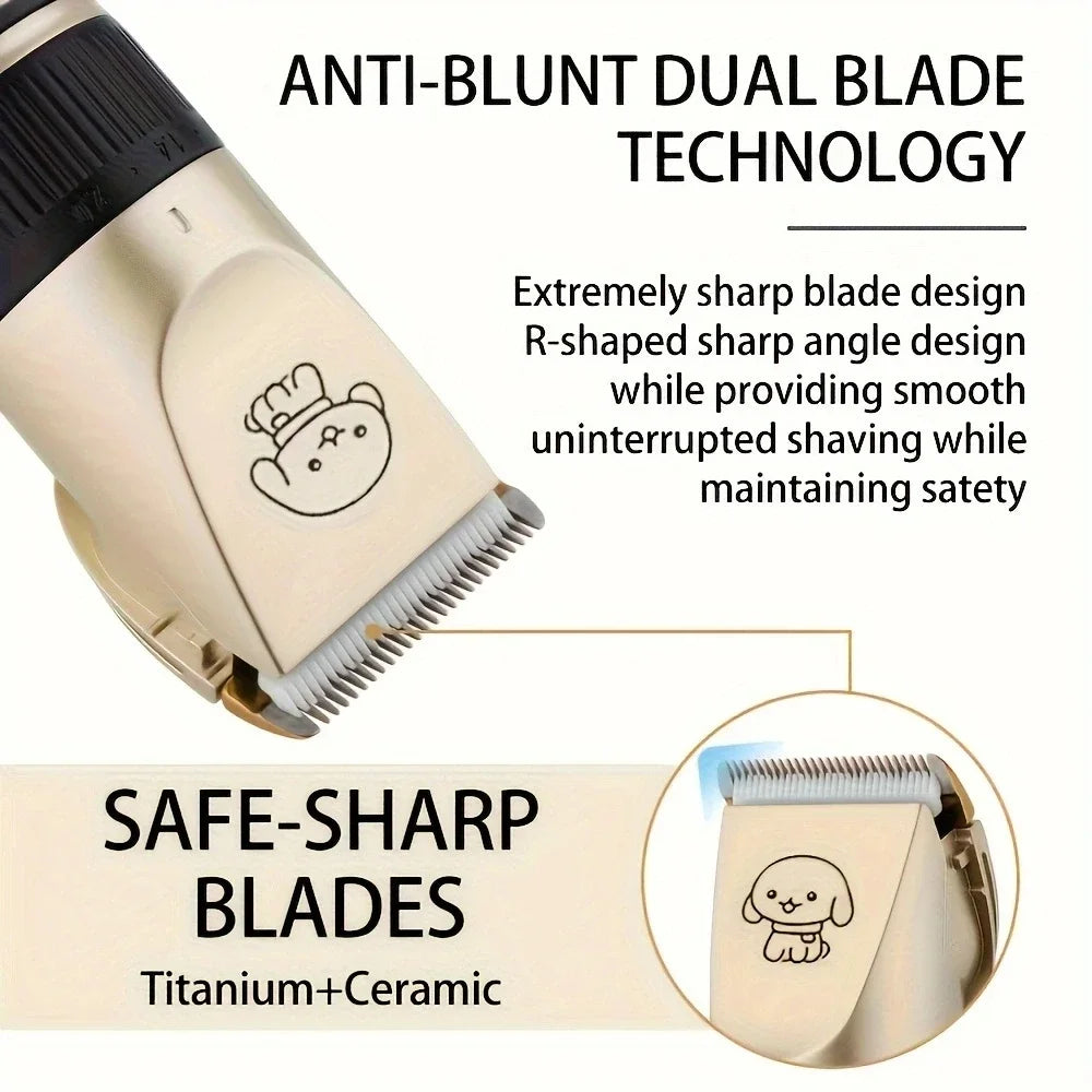 Dog Clipper Dog Hair Clippers Grooming (Pet/Cat/Dog/Rabbit) Haircut Trimmer Shaver Set Pets Cordless Rechargeable Professional