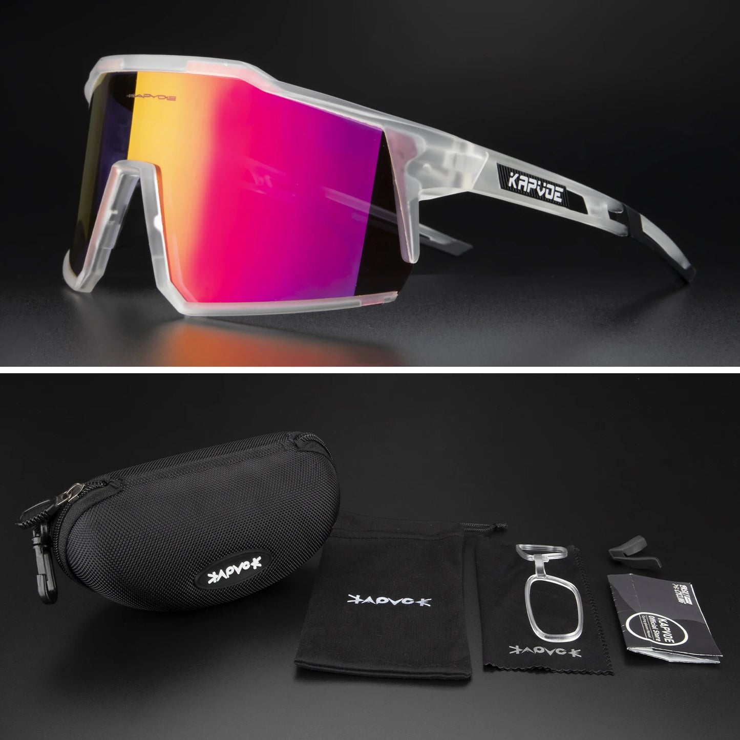 Kapvoe Sports Driving bike Cycling Glasses running climbing Sunglasses Outdoor for Men Woman Bicycle Cycling UV400 Goggles hot