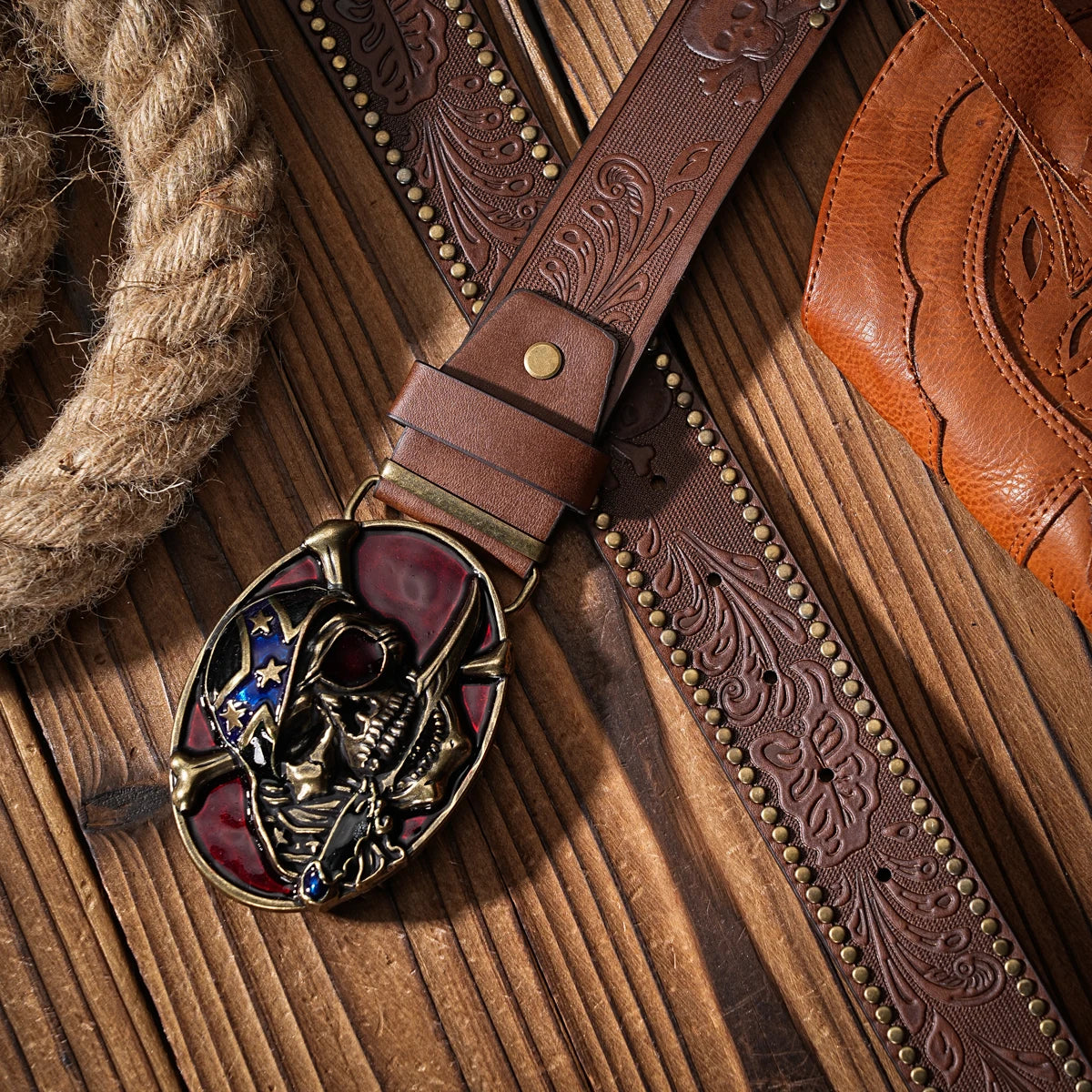 A Western-style PU material belt for both men and women, a casual, retro and classic personalized belt