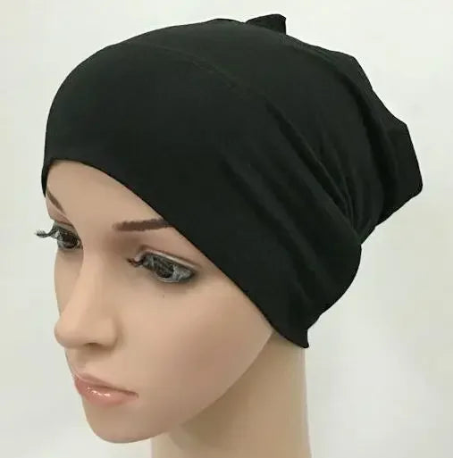 Cotton Muslim Underscarf Inner Tube Cap Islamic Eid Prayer Hijab Bottom Hat Headwear Arab  Women Wrap Headscarf Turban