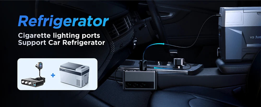 Joyroom 154W 9 in 1 Car Charger Adapter Charge Independent Switches DC Cigarette Outlet PD 3 Socket Cigarette Lighter Splitter