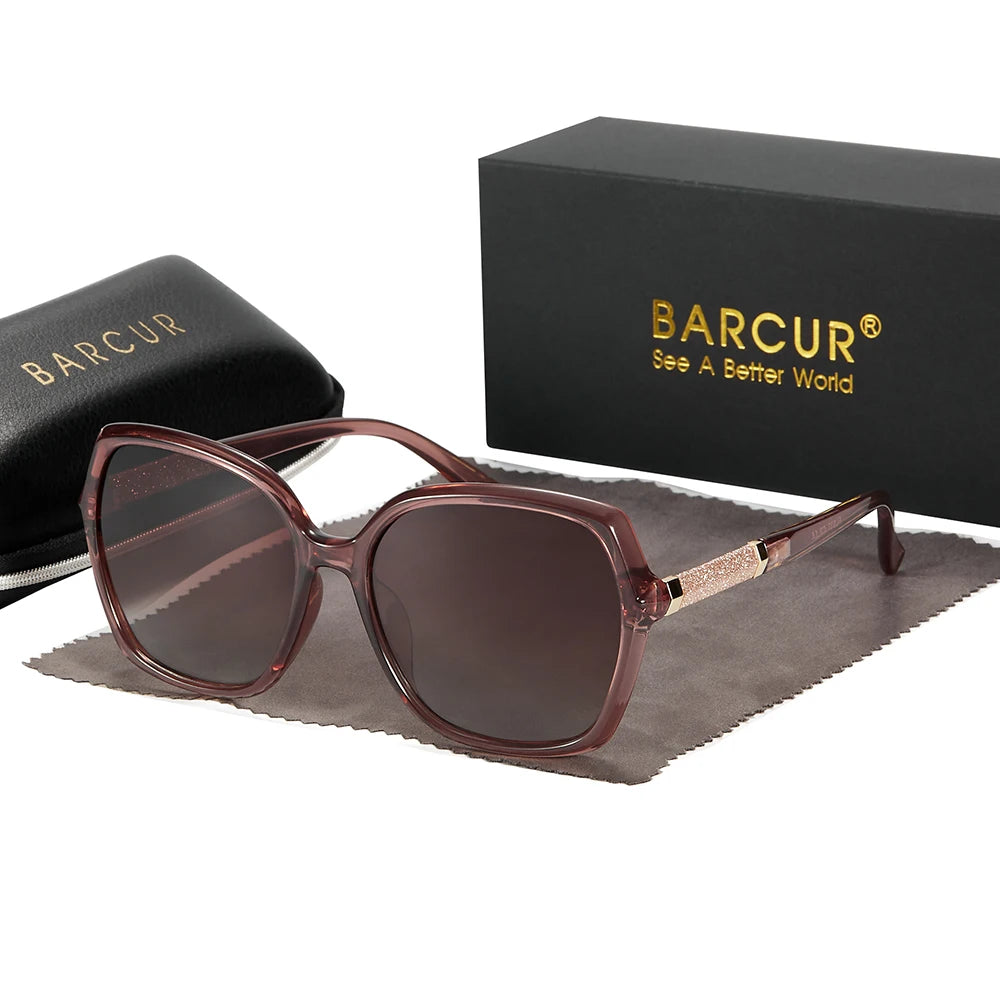BARCUR Women Polarized Sunglasses UV400 Lady Fashion Gradient Sun Glasses for Women Eyewear Accessory