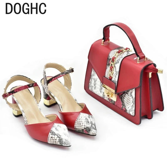 2024 Italian Shoe and Bag Set for Party In Women Luxury Shoes Women Designers Nigerian Women Party Pumps High Heels Sexy Ladies