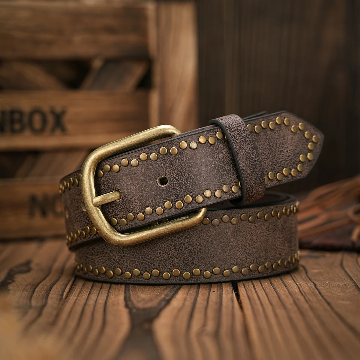 Vintage and fashion collision! PU leather alloy buckle waistband, for both men and women, to create a personalized western style