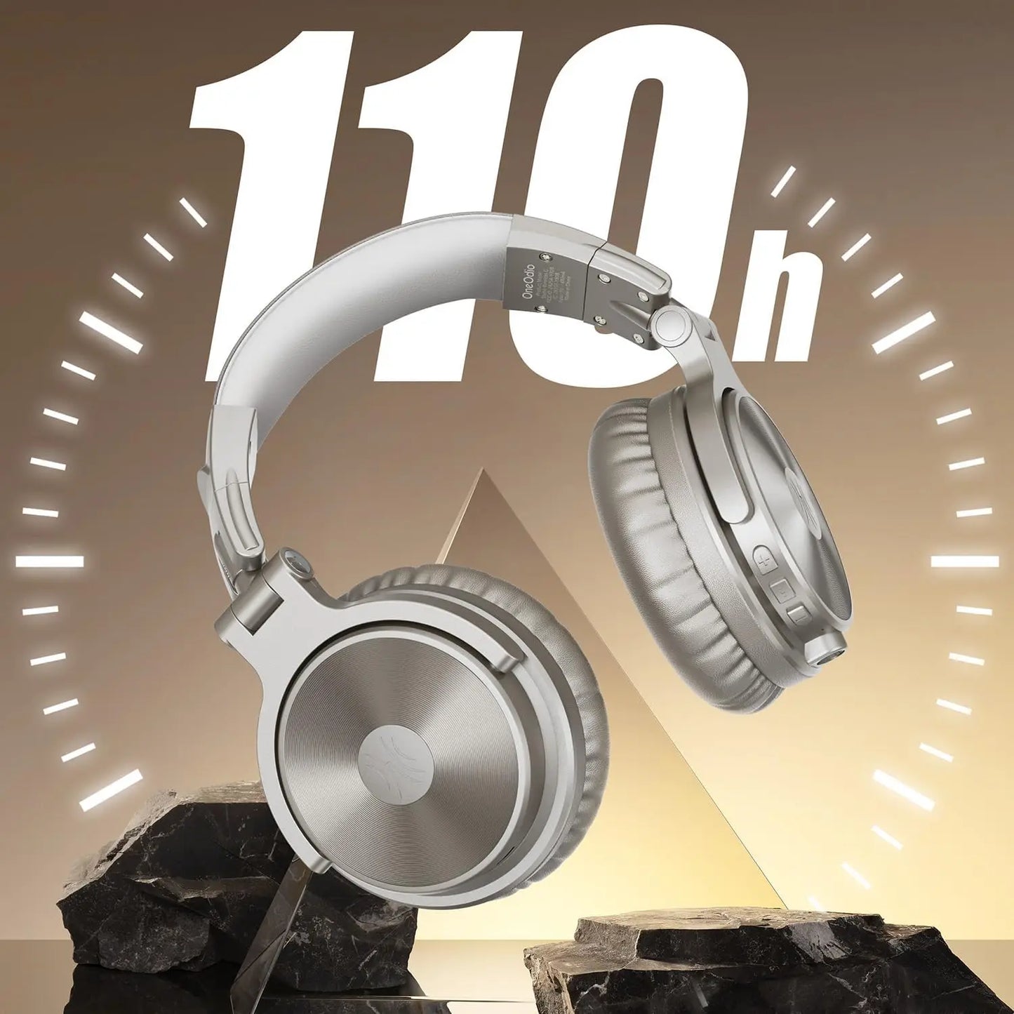 Oneodio Pro C Wireless Bluetooth 5.2 Headphones Over Ear With Microphone Hi-Res Audio Wired&Wireless Headset 110h Playtime AAC