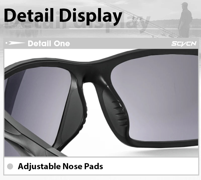 SCVCN New Outdoor Polarized Sunglasses Bike Cycling Glasses UV400 Sports Running Fishing Protection Eyewear Road Bicycle Goggles