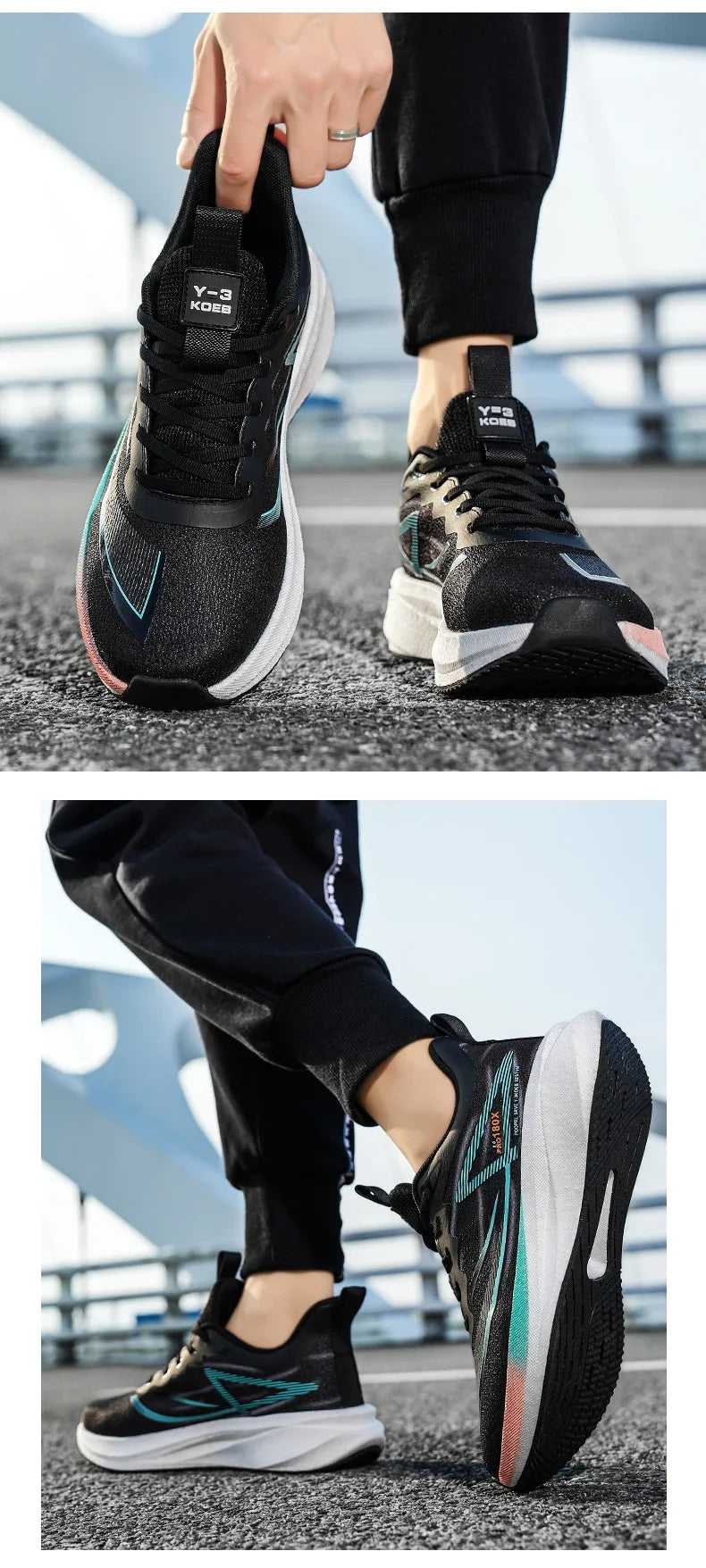 Marathon Air Cushion Men Sports Running Shoes Breathable Lightweight Women's Comfortable Athletic Nonskid Carbon Plate Sneakers