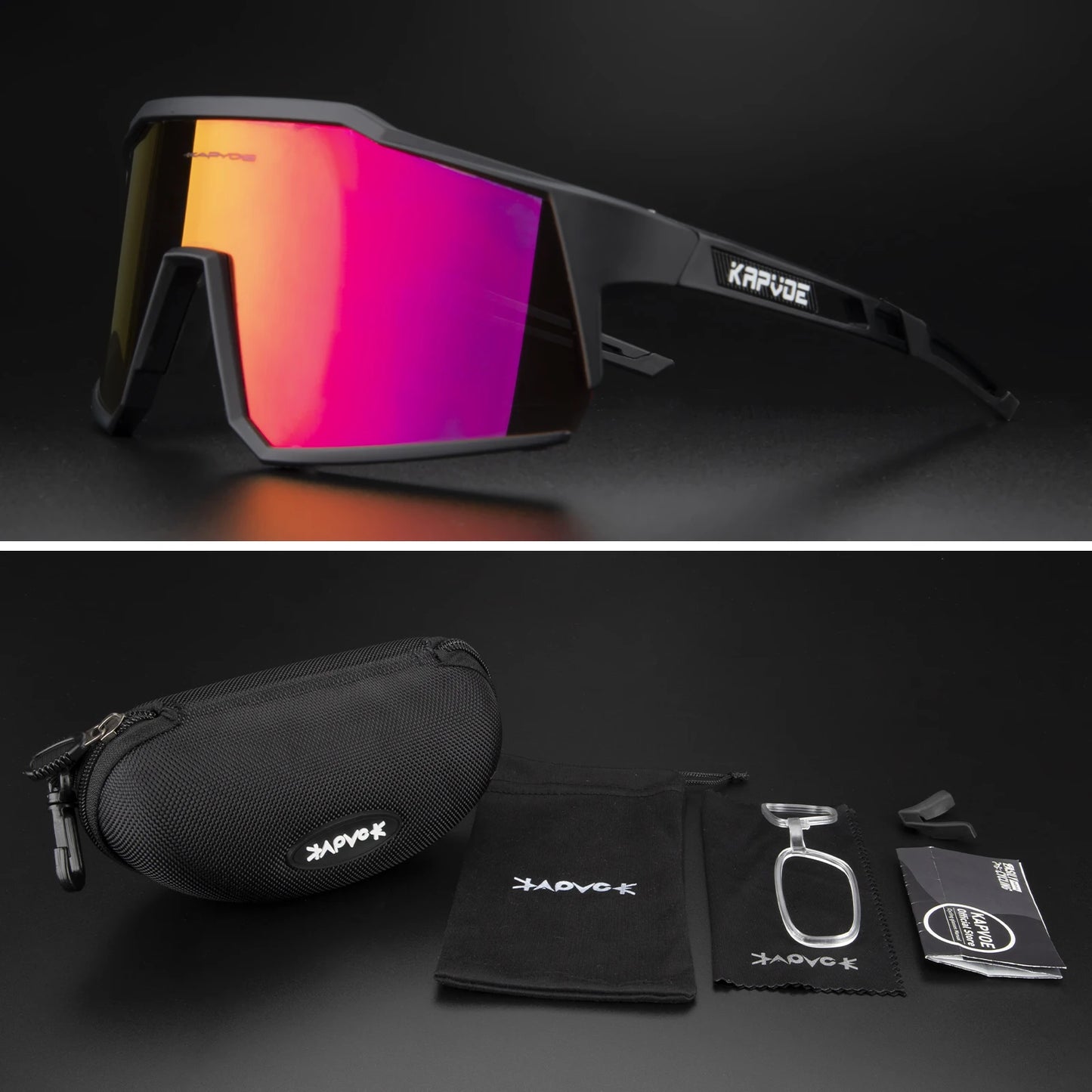 Kapvoe Sports Driving bike Cycling Glasses running climbing Sunglasses Outdoor for Men Woman Bicycle Cycling UV400 Goggles hot