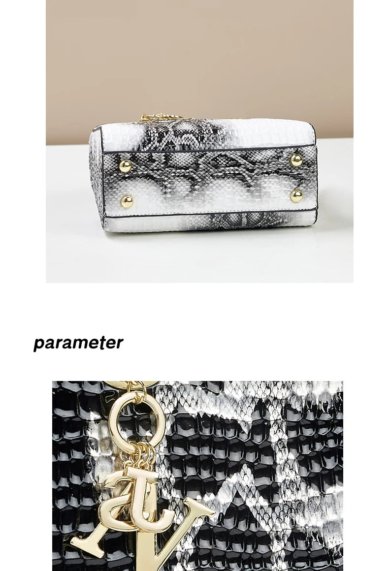Fashion gradient high-grade alligator print women's handbag, texture all matching travel single shoulder crossbody bag