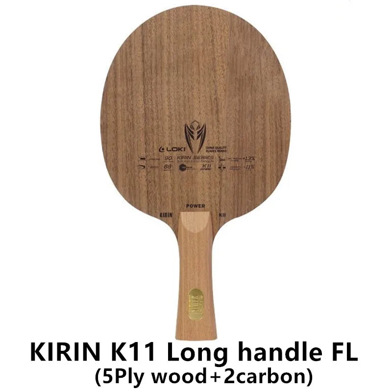 LOKI KIRIN K9 K10 K11 Professional Carbon Fiber OFF+ K7 Pure Wood Table Tennis Blade Original LOKI Ping Pong Blade Bat