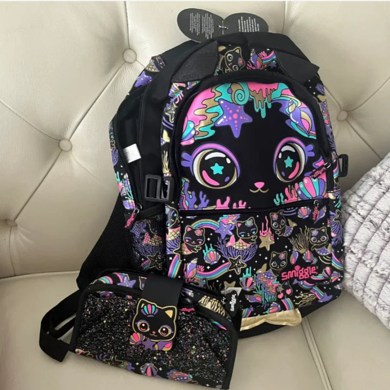 Genuine Australia Smiggle Backpack Kitten School Bag Cartoon Series Anime Backpack Student Gift Separate Purchases