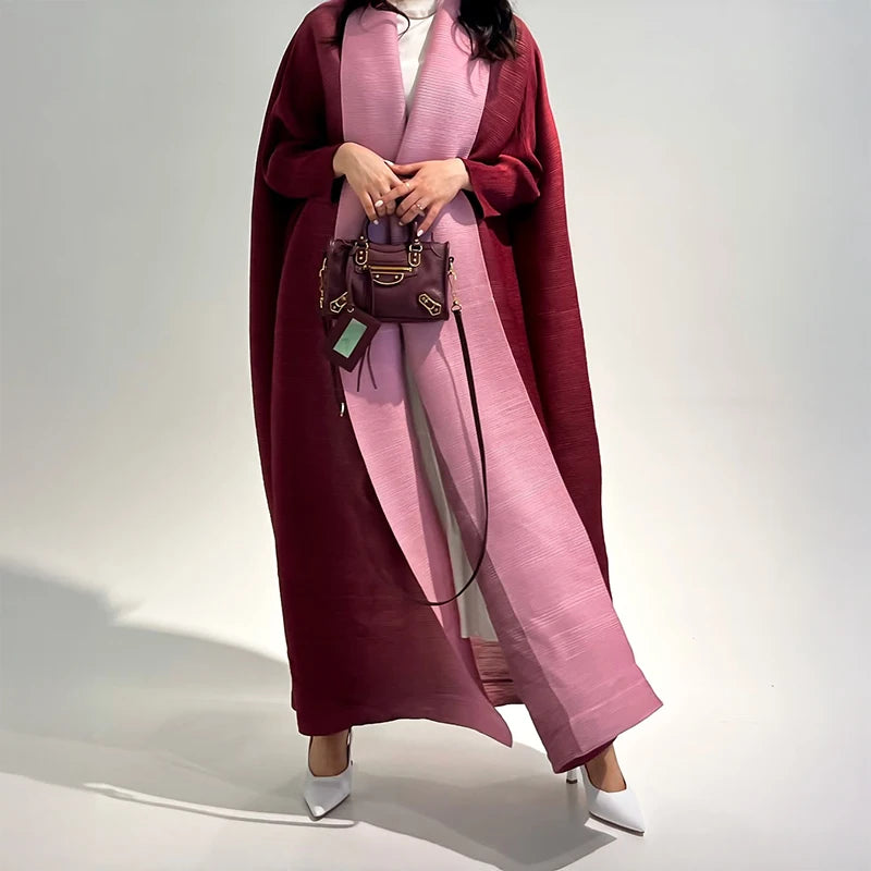Arabic Clothes Woman Luxury Causal Print Long Coat For Muslim Women Abaya Butterfly Dubai Ramadan 2025 Femme Plus Size Clothing