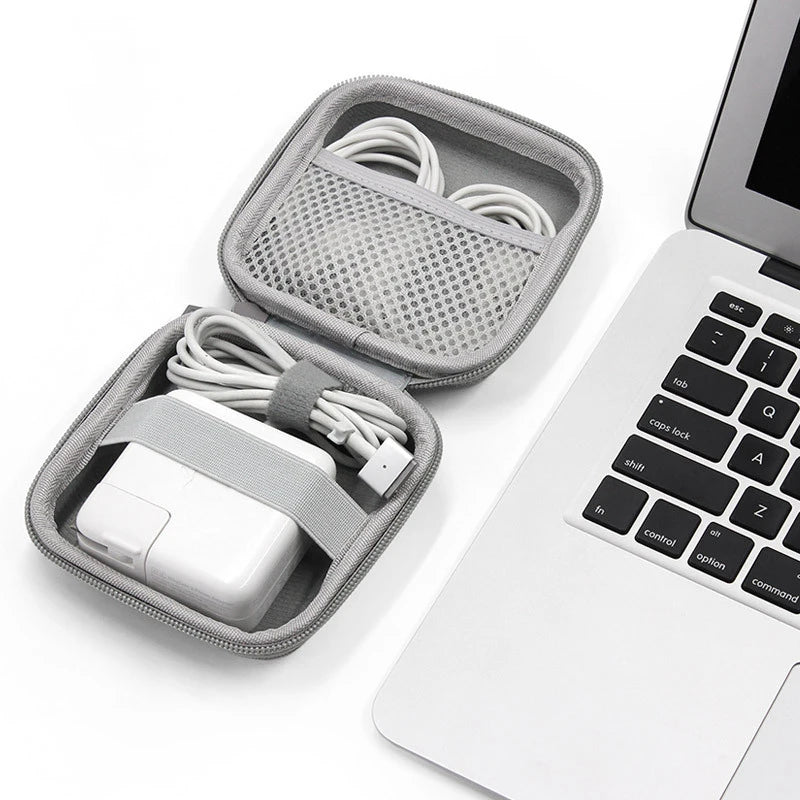 Portable Mini Hard Shell Digital Gadgets Storage Bag Artificial Leather Earphone Charger Case Data Cable U Disk Organizer