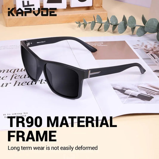 Kapvoe Men Fashion Sunglasses Luxury Polarized Glasses for Driving Fishing Cycling Glasses Golf Women Bike Goggles Retro Shades