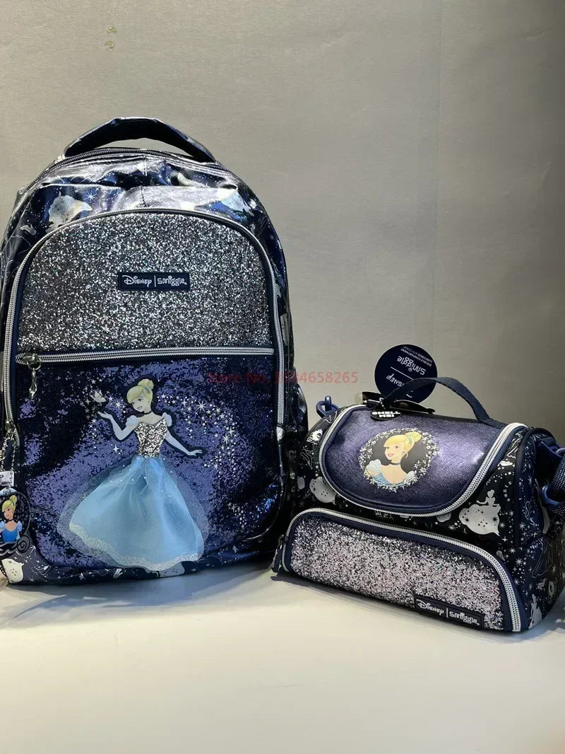 Genuine Australia Smiggle Backpack Deep Blue Cinderella Series School Bag Anime Backpack Student Gift Separate Purchases