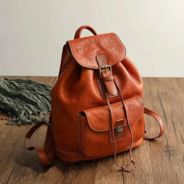 MOTAORA New Women's Genuine Leather Backpack High-Quality Vintage Anti-Theft Daypack for Ladies Luxury Designer Girl School Bags