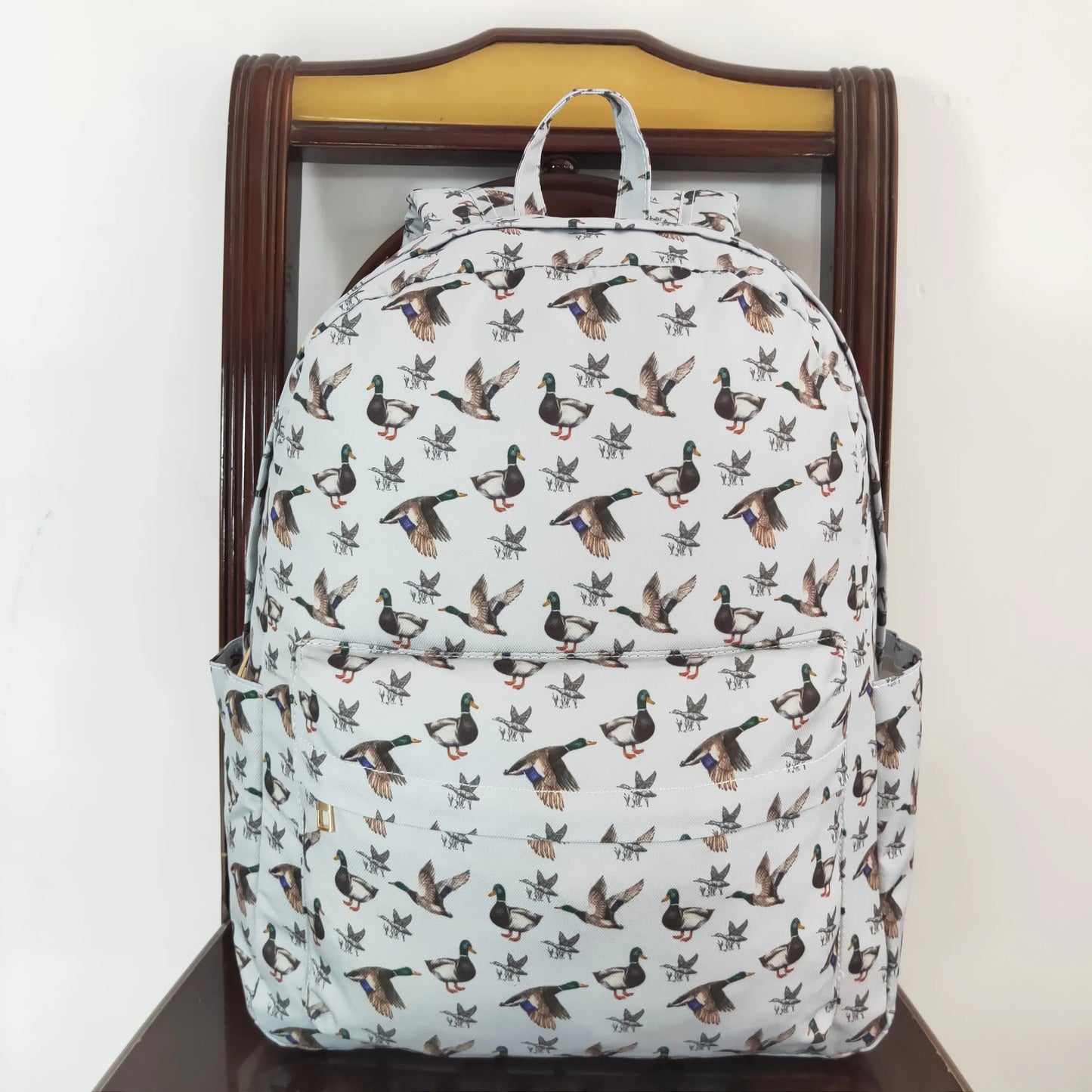 Wholesale Baby Boy Girl Backpack Army Green Camo Duck Print Daypack Toddler Children Outdoor Portable Kids Boutique School Bag