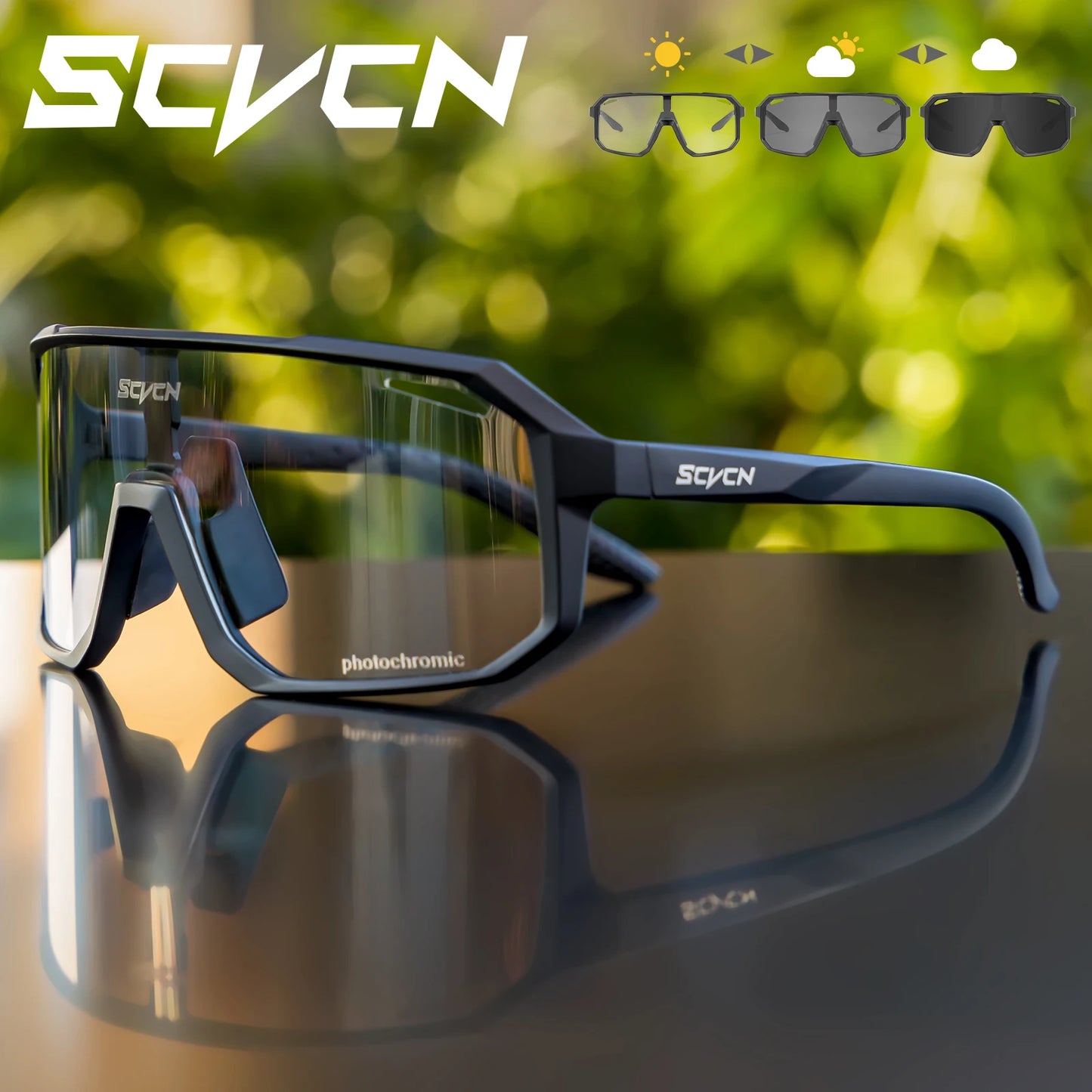 SCVCN Outdoor MTB Driving Glasses Cycling Sunglasses UV400 Women Sports Running Eyewear Men Road Bicycle Glasses Bike Goggles