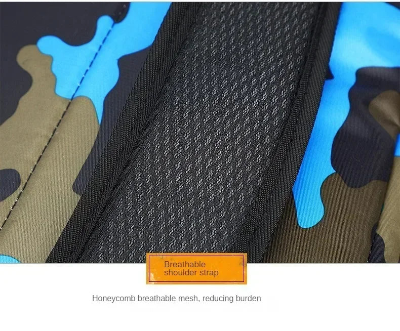Children's Backpack Camouflage Backpack Elementary School Backpack Boys and Girls Reduce Burden First and Second Grade Backpack
