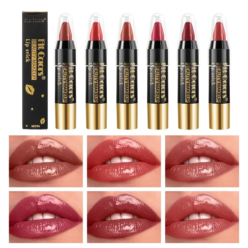 Moisturizing Crayon Lip Gloss Stick Velvet Long Lasting Non Stick Cup Lip Balm Waterproof Jelly Tint Lipstick Liner Pen Makeup