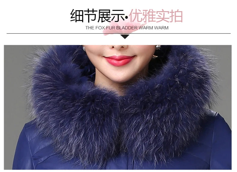 Shengyu Boya Middle-Aged and Elderly Over-The-Knee Long down Jacket Women's Jacket Thickeneded Mother's Fitted Jacket New Style