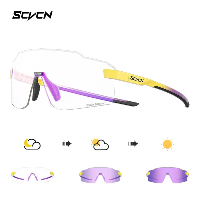 SCVCN New Outdoor Cycling Sunglasses MTB Glasses Bike Cycling UV400 Eyewear Men Women Bicycle Mountain Sports Running Eyewear