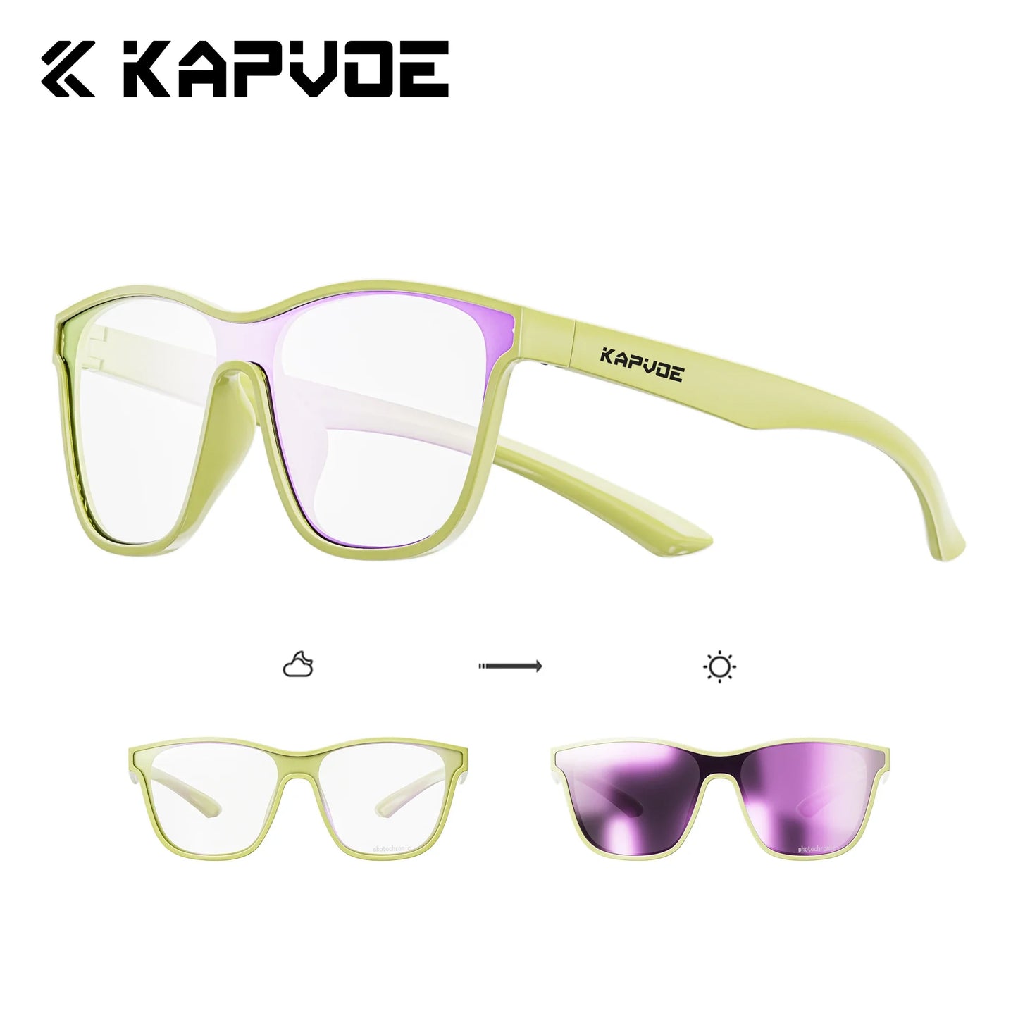 Kapvoe Photochromic Polarized Sunglasses For Men And Women Driving Glasses Glasses Sports Glasses Running Lightweigh Glasses