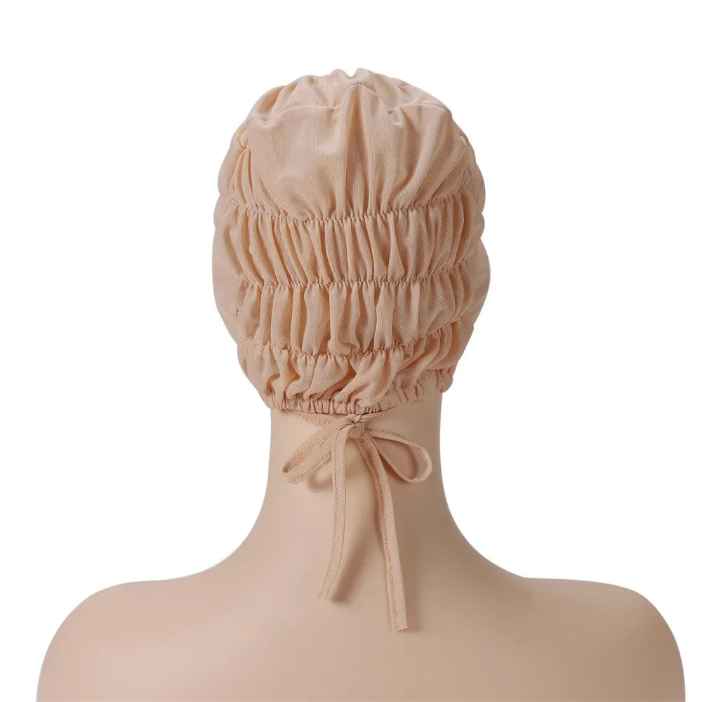 Solid Color Turban Caps for Muslim Women Inner Mesh Hijab Islamic Stretch Underscarf Bonnets Head Wraps Scarves Summer
﻿