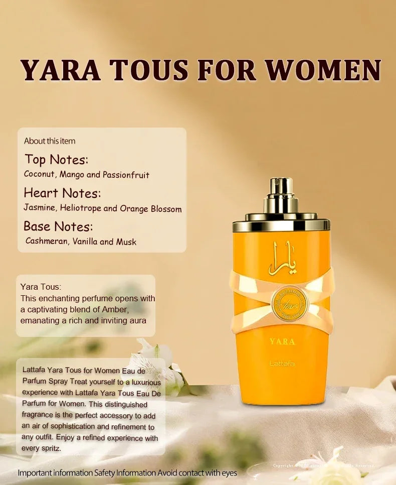 عطر بخاخ أصلي 100 مل، عطر رجالي يدوم طويلاً، عطر يارا موي توس أسد للنساء، فيرومونات طويلة الأمد، هدية