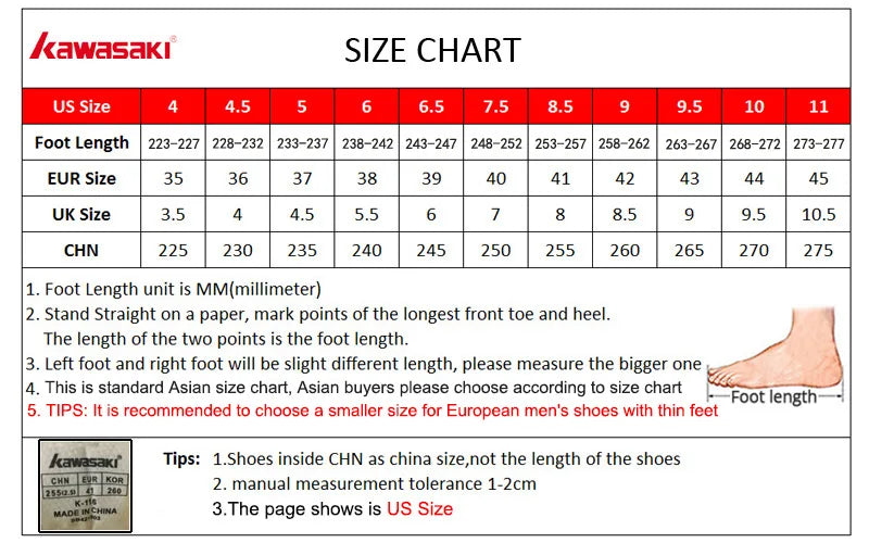 Kawasaki 2023 New A3307 Professional Sports Badminton Shoes Anti Slip and Breathable Badminton Shoes for Men Women