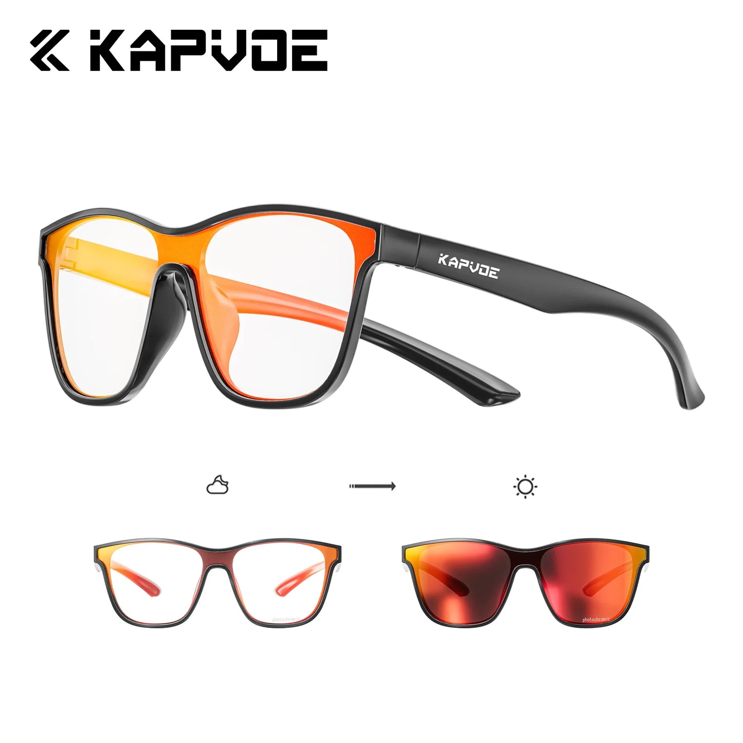Kapvoe Photochromic Polarized Sunglasses For Men And Women Driving Glasses Glasses Sports Glasses Running Lightweigh Glasses