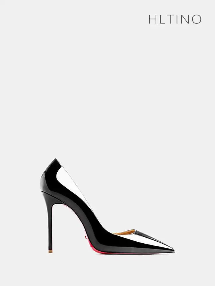8cm (1) Women’s Patent Leather Pointed-Toe High Heels – 8cm Thin Heel