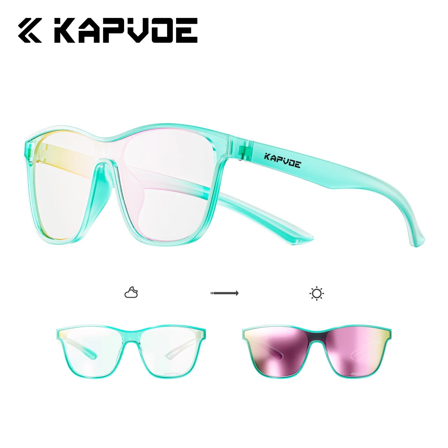 Kapvoe Photochromic Polarized Sunglasses For Men And Women Driving Glasses Glasses Sports Glasses Running Lightweigh Glasses