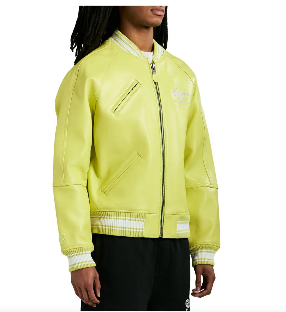 Avirex STADIUM JACKET varsity jacket in 100% antique European lamb leather Men's Spring 2025 New Leather Baseball Jersey coats