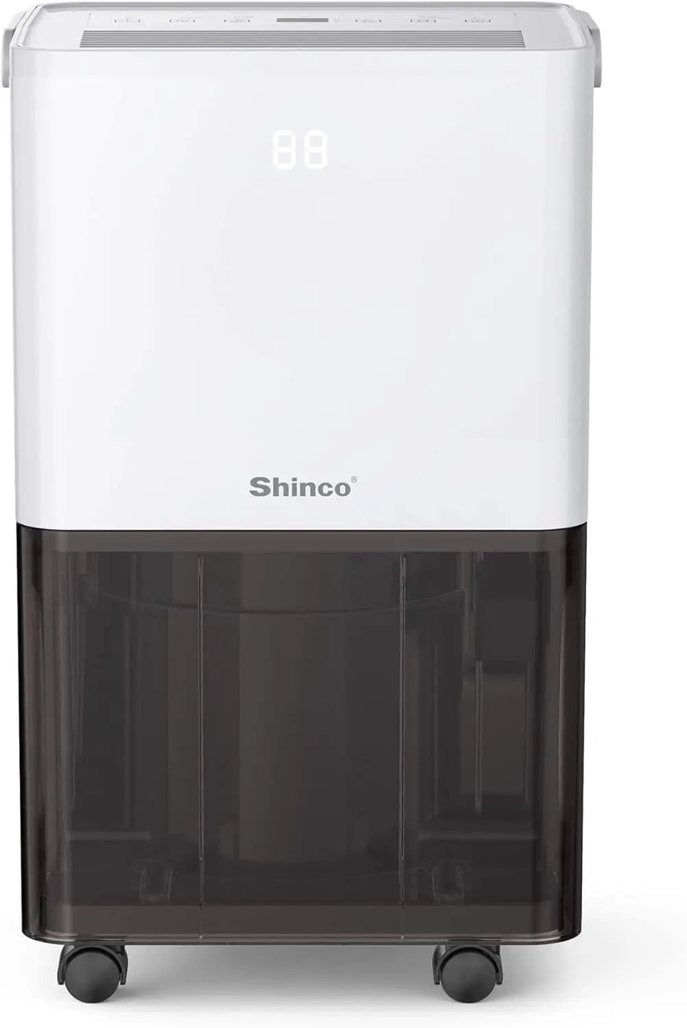 SHINCO Electric Dehumidifier, 10 L, Room Dehumidifier with Moisture Sensor, for 45 m³ (15 m²), Energy Saving, Drain Hose