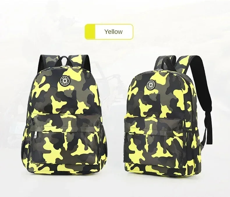 Children's Backpack Camouflage Backpack Elementary School Backpack Boys and Girls Reduce Burden First and Second Grade Backpack