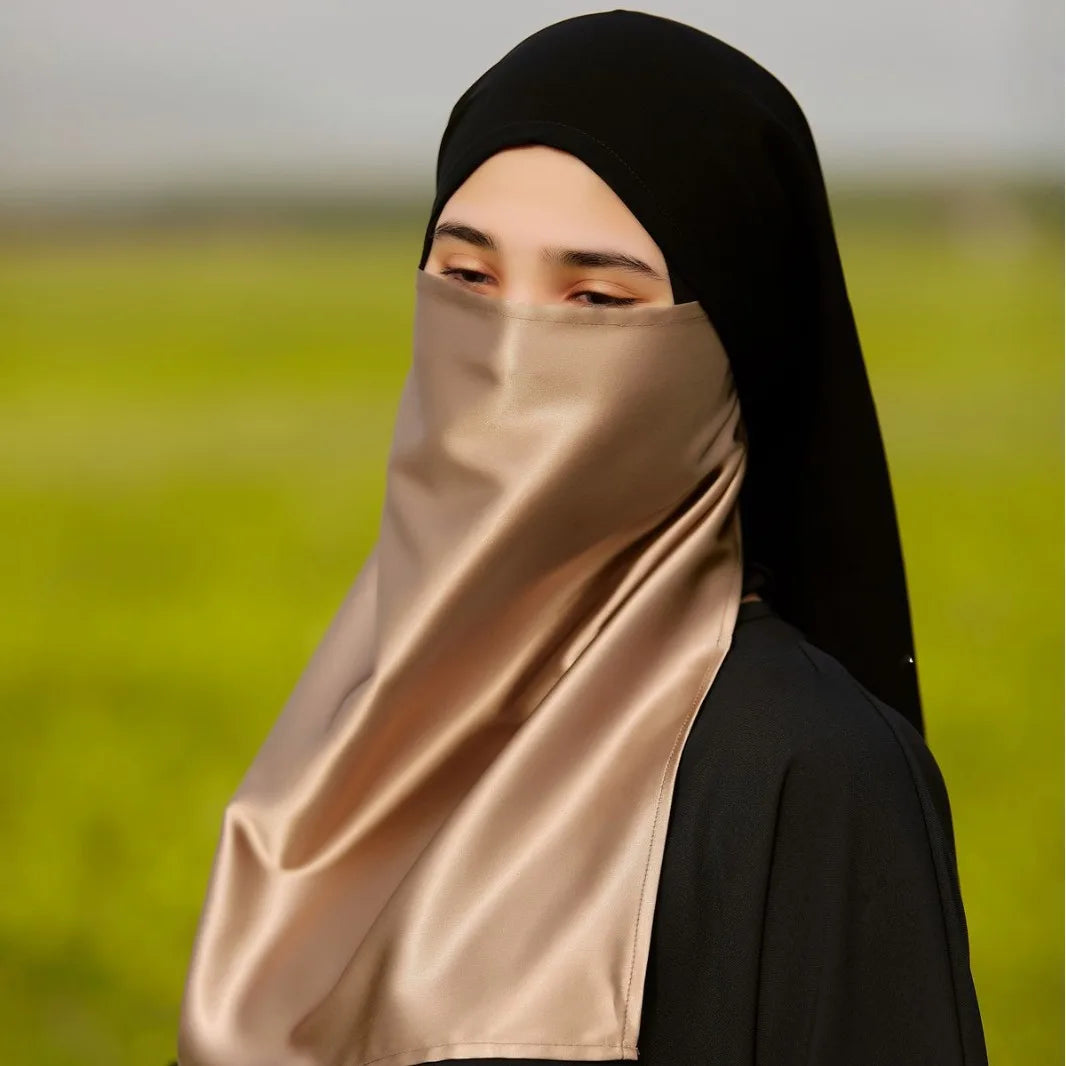 Muslim hijab for women Islamic hijab solid color satin hijab Islamic face scarf Arab Headband Breathable