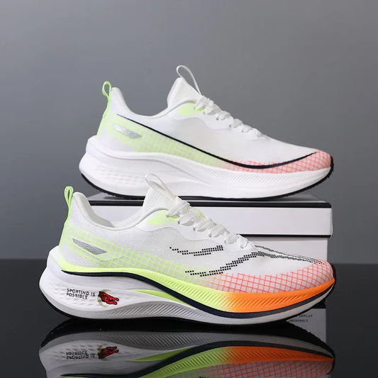 New Red Rabbit 7 Couple Carbon Board Mesh Breathable Sports Shoes Elderly Trendy Shoes Men's Casual Running Shoes Summer EVA Upp