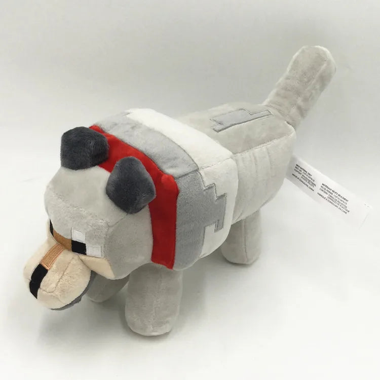 Game MC Baby Pig Plush Stuffed Toys Wolf Ocelot Baby Pig Enderman Plush Soft Animals Toy Doll for Kids Children Gifts