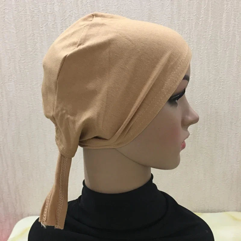 Soft Inner Muslim Women Hijab Cap Islamic Head Wear Hat Underscarf Cotton Hats Bonnet Turkish Scarves Arab Headdress India Caps