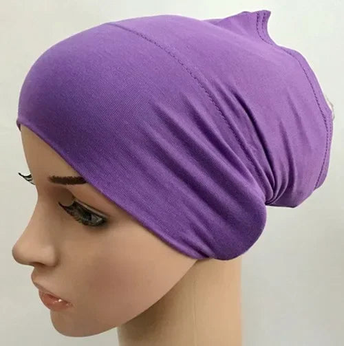 Cotton Muslim Underscarf Inner Tube Cap Islamic Eid Prayer Hijab Bottom Hat Headwear Arab  Women Wrap Headscarf Turban