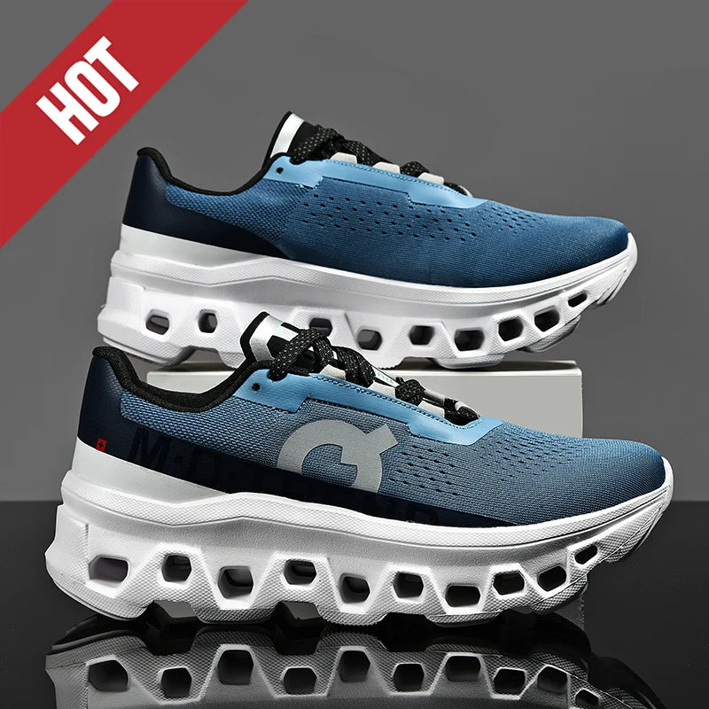Men Sports Running Shoes Marathon Air Cushion Breathable Lightweight Mens Outdoor Hiking Athletic Nonskid Sneakers Jogging Tenis