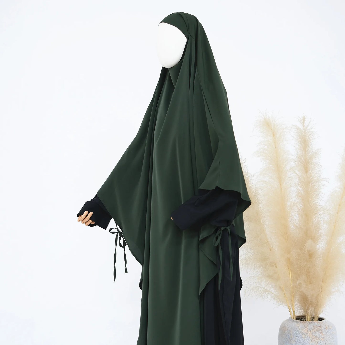 Ramadan Eid Muslim Women Prayer Hijab Long Scarf Islamic Pullover Big Khimar One Piece Abaya Arabia Shawls Dubai Turkey Headwrap