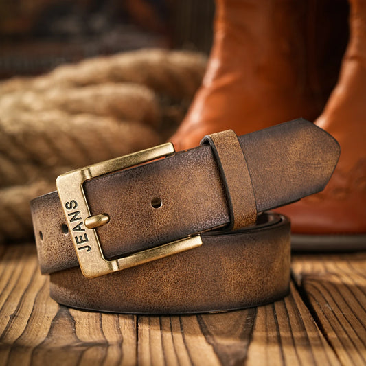 Vintage meets fashion! Alloy buckle PU belt, suitable for both men and women, to create a personalized Western style